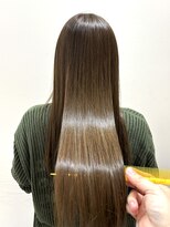 ヘアーライズ 池袋東口店(hair RISE) メテオカラーブリーチ無しのミルクティーカラーストレートロング