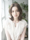 【LE】ナチュラル外ハネミディ