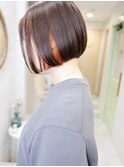 ボブ/小顔に見せるヘア/ココアベージュ/ショート/八乙女
