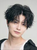 渋谷緩め波巻きスパイラルパーマシャドウパーマセンターパート