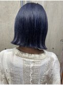 ボブ×ネイビーカラー