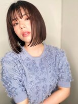 モッズヘア 越谷(mod's hair)&nbsp;アッシュブラウン透け感切りっぱなしボブp1越谷20代30代40代