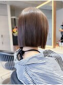 ボブショートボブ縮毛矯正ベージュグレージュ門前仲町