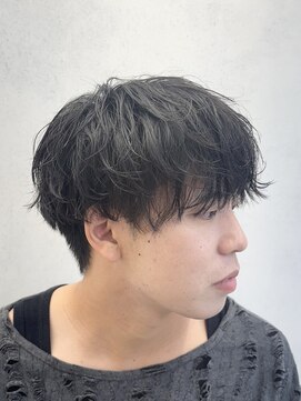 MEN’S HAIR/波巻スパイラル/ラウンドマッシュ/西院眉毛CUT