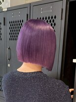 ヲタク(wotaku.) パープルカラーラベンダーカラーダブルカラーブリーチミニボブ