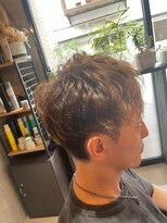 トニコ(toniko)&nbsp;マッシュショート×シャドウパーマ×ブラウンカラー×刈り上げ