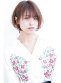ワイドバングなタンバルモリショートモーブカラーグレージュも☆
