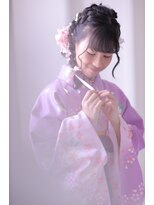 パリスパート2 袴リボンを使った編み下ろしヘアスタイル