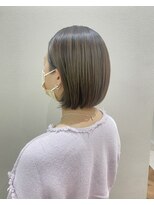 フロート 小阪店(float) 髪質改善トリートメント_マロンベージュ Aラインボブ かきあげ