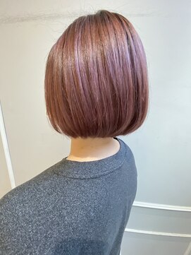 ネオリーブギンザ 銀座店(Neolive GINZA) ミニボブ　ブリーチ　ピンクカラー