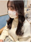 韓国前髪顔周りロング×デザインカラー[心斎橋/髪質改善]