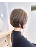 小顔可愛い大人ショートボブ