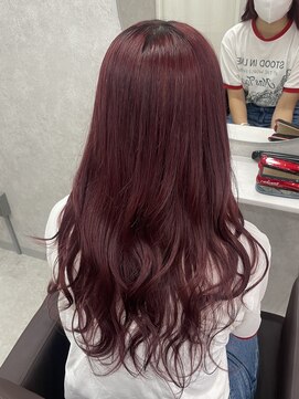 アン ブリーチ(UN BLEACH) ブリーチありワインレッドカラー♪