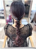 《mana》タイト編みおろし/お呼ばれヘアセット/結婚式ヘア/大宮