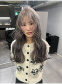 イメチェン/ホワイトブロンド/外ハネボブ/美髪/名駅