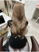 ブリーチホワイトグレージュダブルカラーレイヤーカット韓国博多