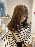 ブリーチなしオリーブベージュ