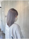 ハイトーンシルバー透明感ブリーチカラーグレー