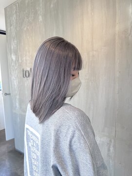 トテ(tote.) ハイトーンシルバー透明感ブリーチカラーグレー