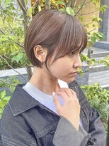 ミィ 浦和(mee) 透明感カラー ボブ 前髪 ショート カラー ブリーチ&ダブルカラー