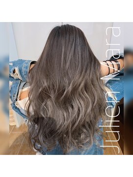 ジュリアンマーラ(Julien Mara) 韓国風ロング/顔周りレイヤー/ツヤ感ウェーブ/ショコラブラウン