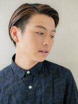 モッズヘアメン 札幌月寒店(mod's hair men) 20代30代七三分けダークアッシュ短髪フェードカットq札幌月寒