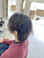 ルフ 錦糸町(L'oeuf) 編み込み×ウルフパーマ