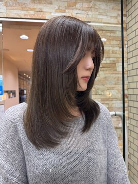 ファブ 千葉店(FaB) 【ブリーチなしワンカラー×オリーブベージュ】