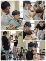 クリア 美容室&nbsp;パパ抱っこでキノコマッシュ☆可愛いぃ~