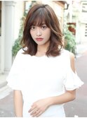 《AFLOATディル 井上紗矢香》似合わせ小顔前髪 ミディアムヘア