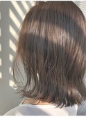 【Zina札幌】フリンジウェーブ前髪大人かわいいココアブラウン