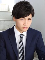 イケメン黒髪モテるネープレスショート流行モテ髪マッシュ束感