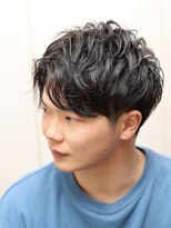 ヘアーアンドグルーミング ヨシザワインク(HAIR&GROOMING YOSHIZAWA Inc.)&nbsp;【ヨシザワ人形町】黒髪アップバングツーブロックメンズパーマ