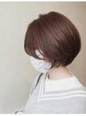 マスクしても可愛い★ 髪質改善丸みショート