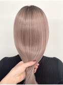 ペールピンクベージュ/春カラー/ペールピンク/ハイトーン/艶髪