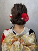 振袖お呼ばれアレンジ♪*。