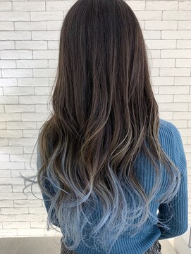 ヴァイブス(vibes) ゆる巻き水色カラー