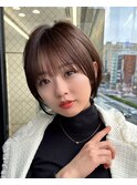 前髪カット 斜めバング マッシュヘアー おおばたける