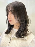 韓国風ヘア 外国人風ヘア くびれヘア オリーブグレージュ A525