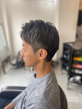 ソイクフ 高田馬場店(SOY-KUFU) MEN'S HAIRダークアッシュベリーショート