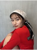 スカーフアレンジ／シースルーバング