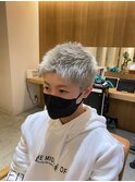 メンズショート アップバング