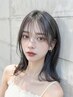 【髪質改善】顔周り酸性ストレート＋カット＋トリートメント　