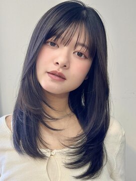 ガーデン 銀座(GARDEN) ミディアムレイヤー/ミニウルフ/チェリーブラウン/顔まわり/大人