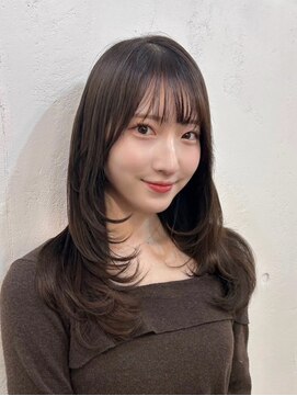 ファルベ(Farbe) くびれ アプリコットオレンジ 夏のヘアアレンジハイライトカラー