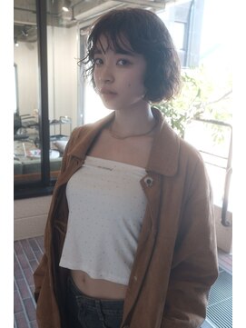 ハー(her) コンパクトボブ×無造作パーマ|her都立大学