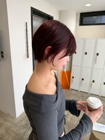 エイチ(811)&nbsp;シースルーマッシュハイライトセミロングブリーチなしカラーボブ