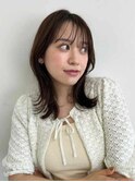 上品シックミディ外ハネシースルーバング