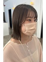 ドクターズサロン レラパール&nbsp;シースルーバング×切りっぱなしボブ/ツヤ髪/ダークブラウン/
