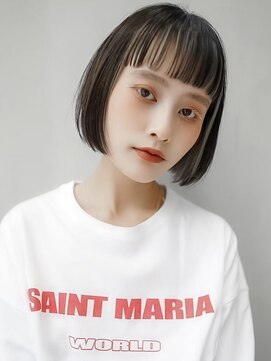 ギークス(GEEKS) 【GEEKS渋谷】オン眉ボブ/アンブレラカラー/初ブリーチ/冬カラー